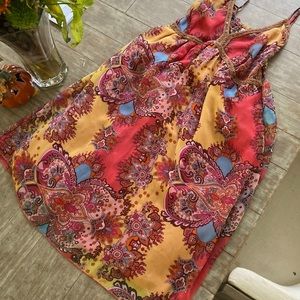 Colorful beachy and beaded line dress